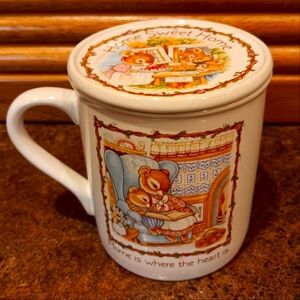 1985 Hallmark Mug Home Is Where The Heart Is. Home Is Where We Share and Care.